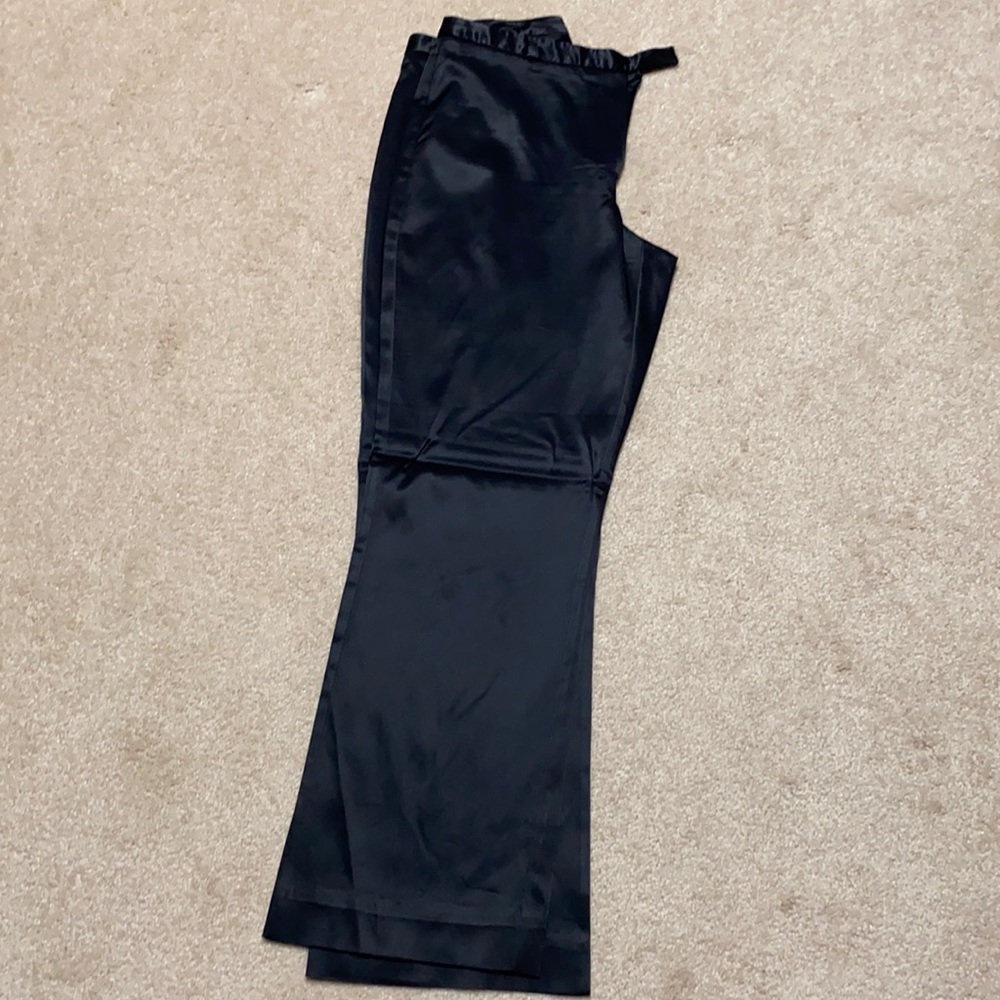 Black Satin Pants